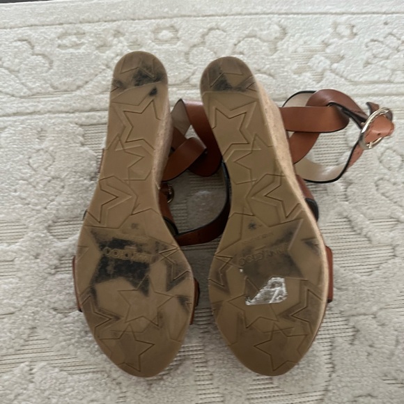 Jimmy Choo Aleili Cork Platform Wedge Sandals Brown Leather Size 36 - Picture 8 of 8